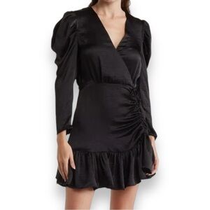 Steve Madden Dress Nyla Faux Wrap Ruffle Cocktail Prom Mini Size L NWT‎